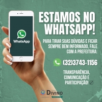 A comunicação entre os cidadãos divinenses e a Prefeitura Municipal ganhou número exclusivo no Whatsapp.