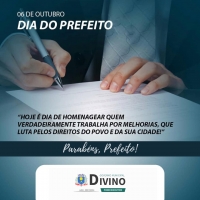 Prefeitura Municipal de Divino parabeniza a todos os Prefeitos e Prefeitas.